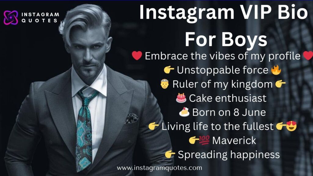 Instagram vip bio for boys