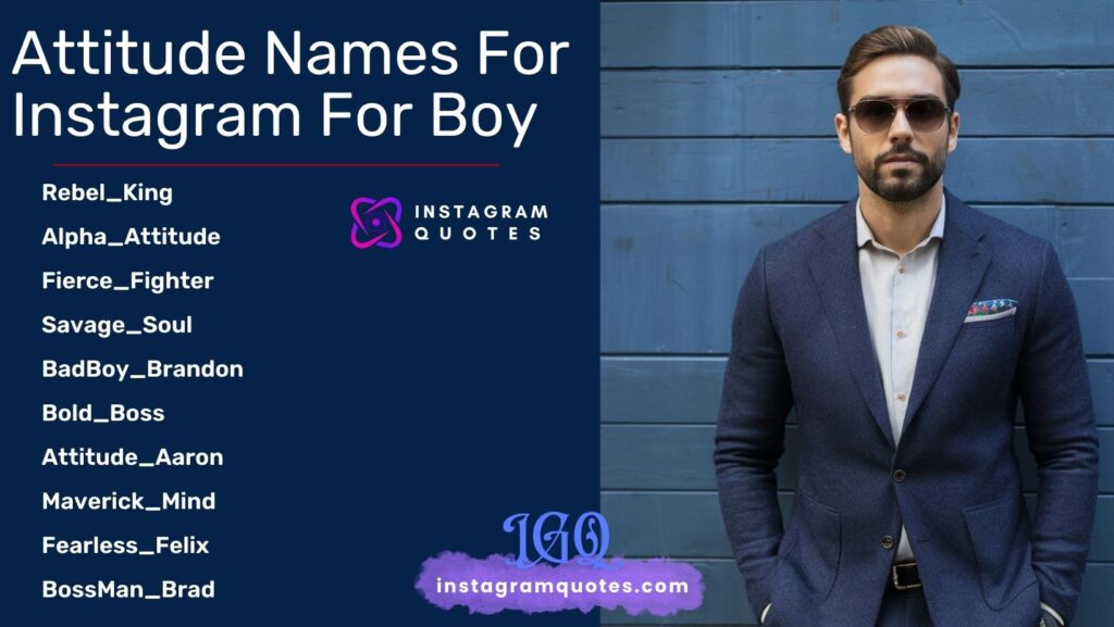 Attitude Names For Instagram For Boy