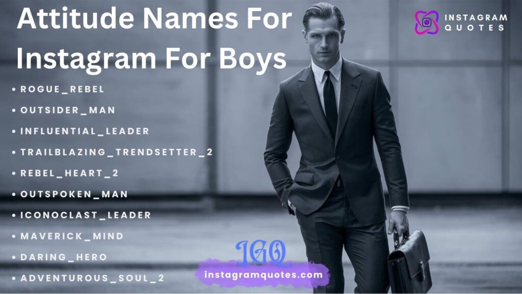 Attitude Names For Instagram For Boys